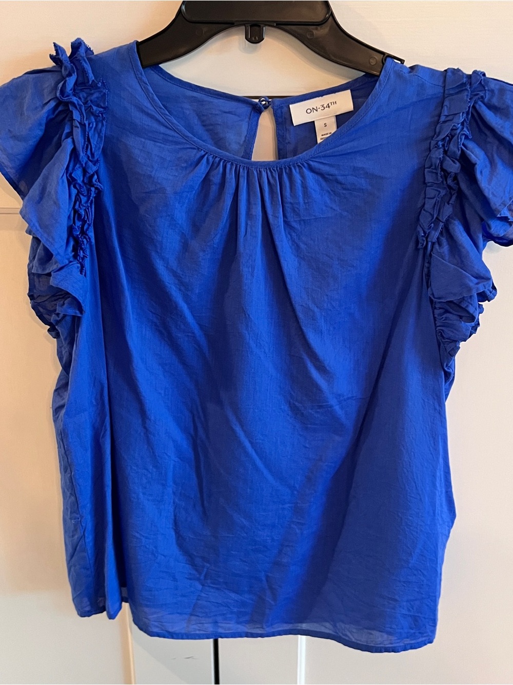 On 34th Women's Ruffle Short-Sleeve Voile Top-small